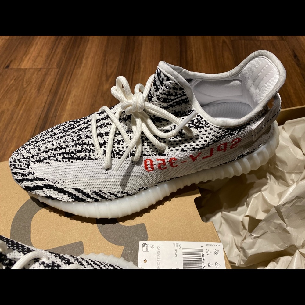 Yeezy Boost 350 V2 - Zebra - Sz. 9